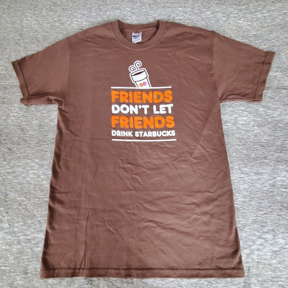 Gildan Brown Tee with Orange and White Print